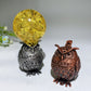 2.2" Silver Metal Owl Shape Stand Crystal Healing Bulk Wholesale