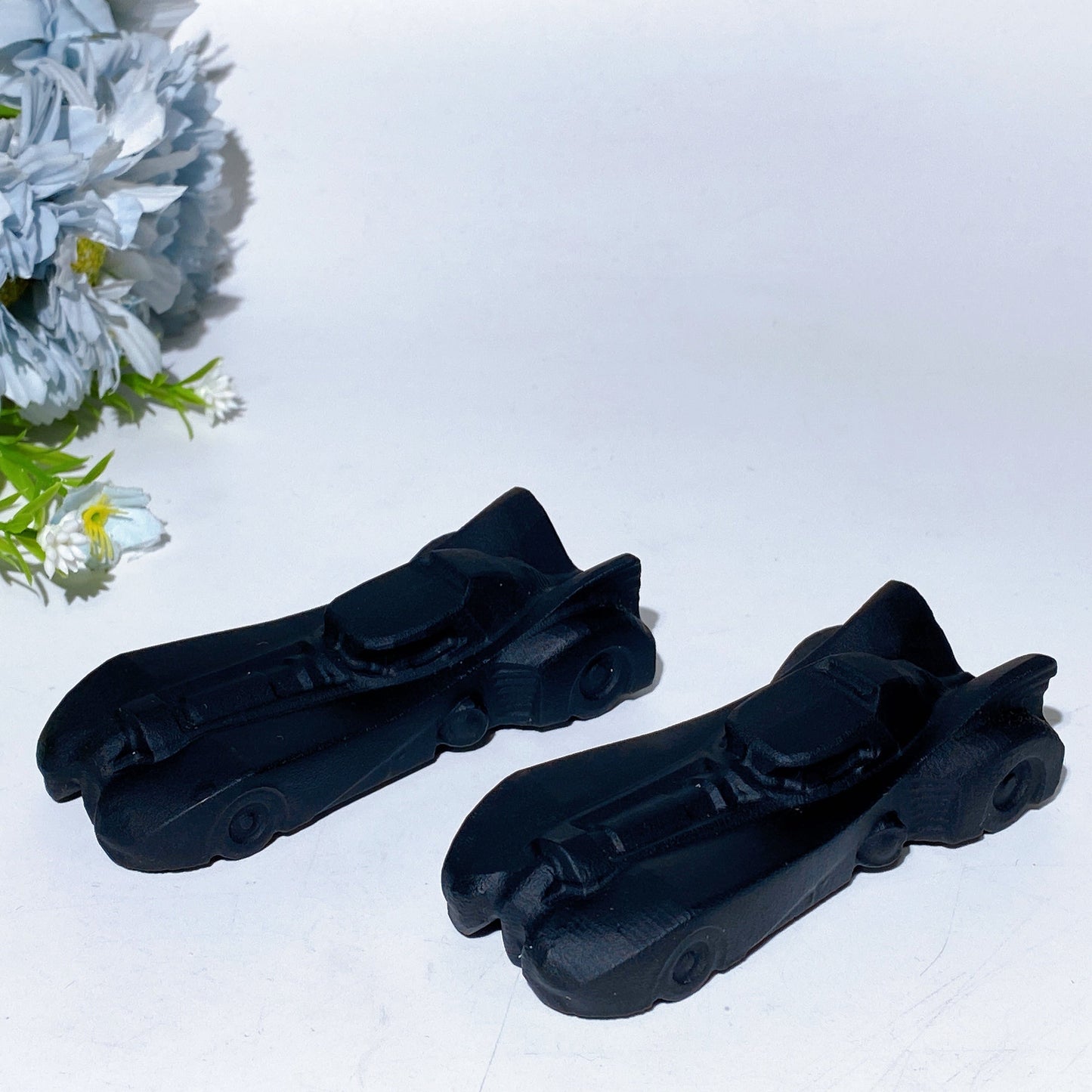 10cm Black Obsidian Race Car Carving Crystal Healing Bulk Wholesale