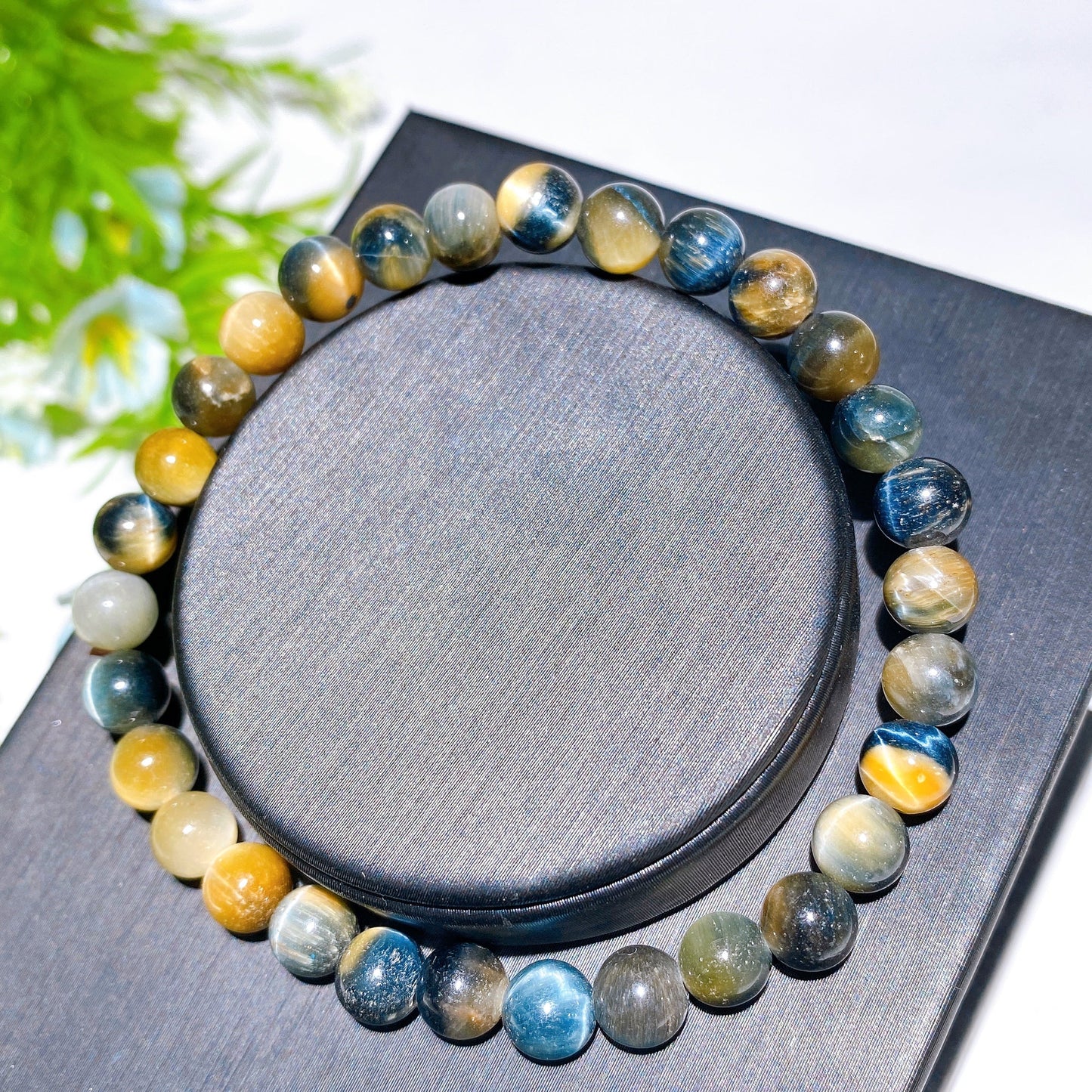 6-8mm Galaxy Tiger's Eye Bracelet Crystal Healing Bulk Wholesale