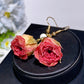 Natural Rose Flower Earring Crystal Healing Bulk Wholesale