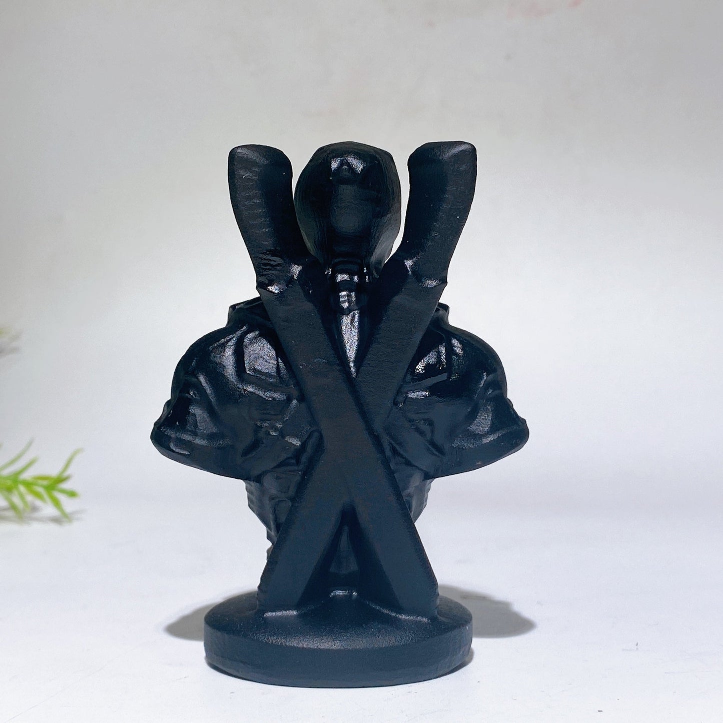 3.8" Black Obsidian Deadpool Carving Crystal Healing Bulk Wholesale