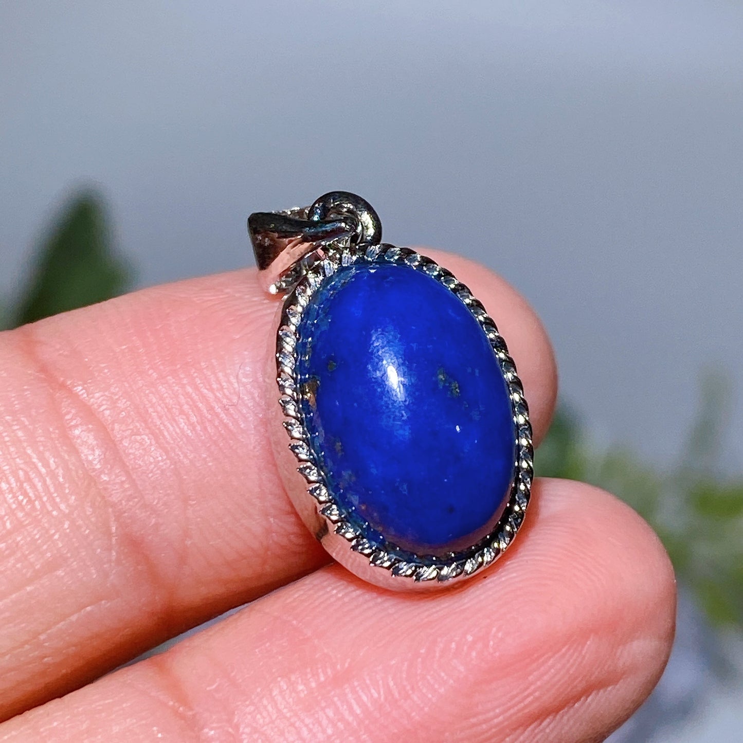 Cooper Silver Plated Lapis Blue Fluorite Pendant Crystal Healing Bulk Wholesale