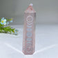3.0" Crystal Point with Moon Printing Crystal Healing Bulk Wholesale