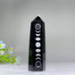 3.0" Crystal Point with Moon Printing Crystal Healing Bulk Wholesale