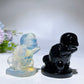 2.2" Opalite Black Obsidian Squirtle Carving Crystal Healing Bulk Wholesale