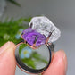 Adjustable Double Crystal Raw Stone Ring Crystal Healing Bulk Wholesale