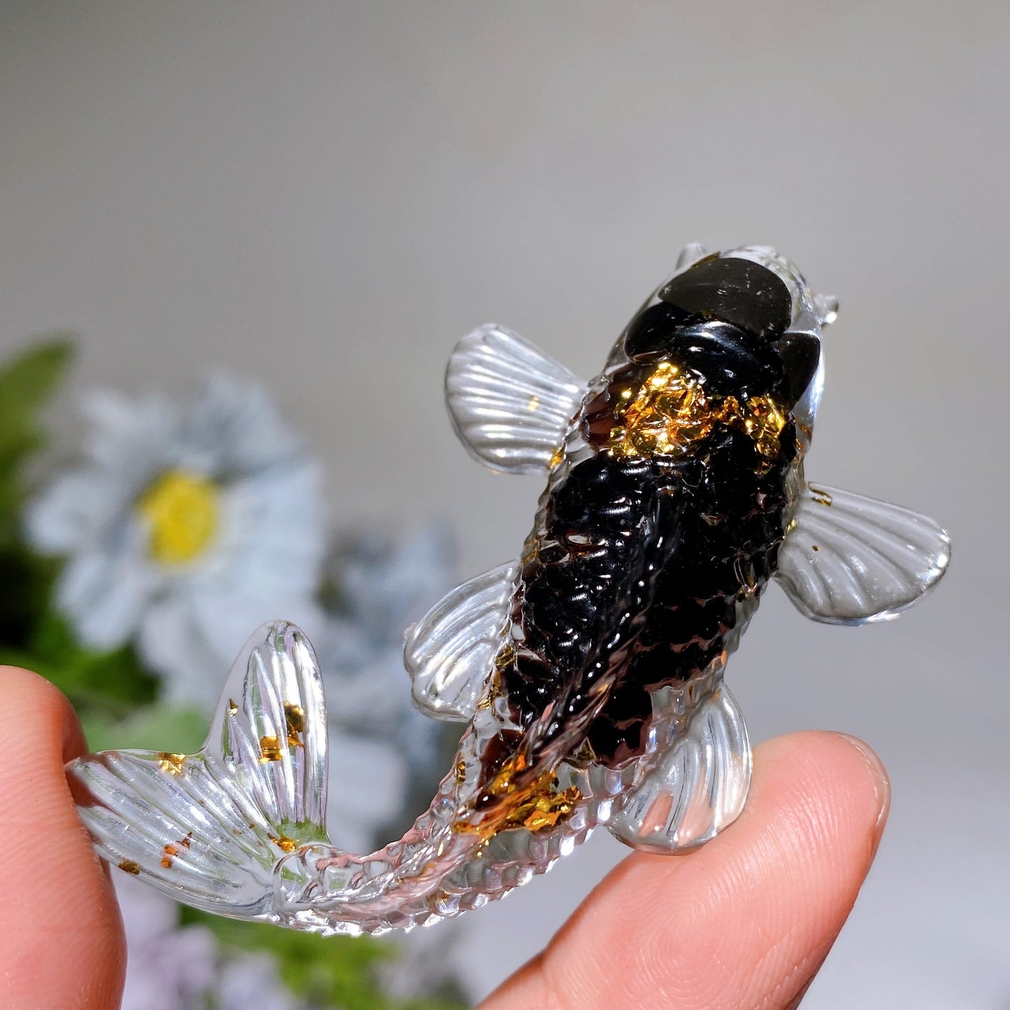 Resin Fish Infused Crystal Chips Carving Crystal Healing Bulk Wholesale