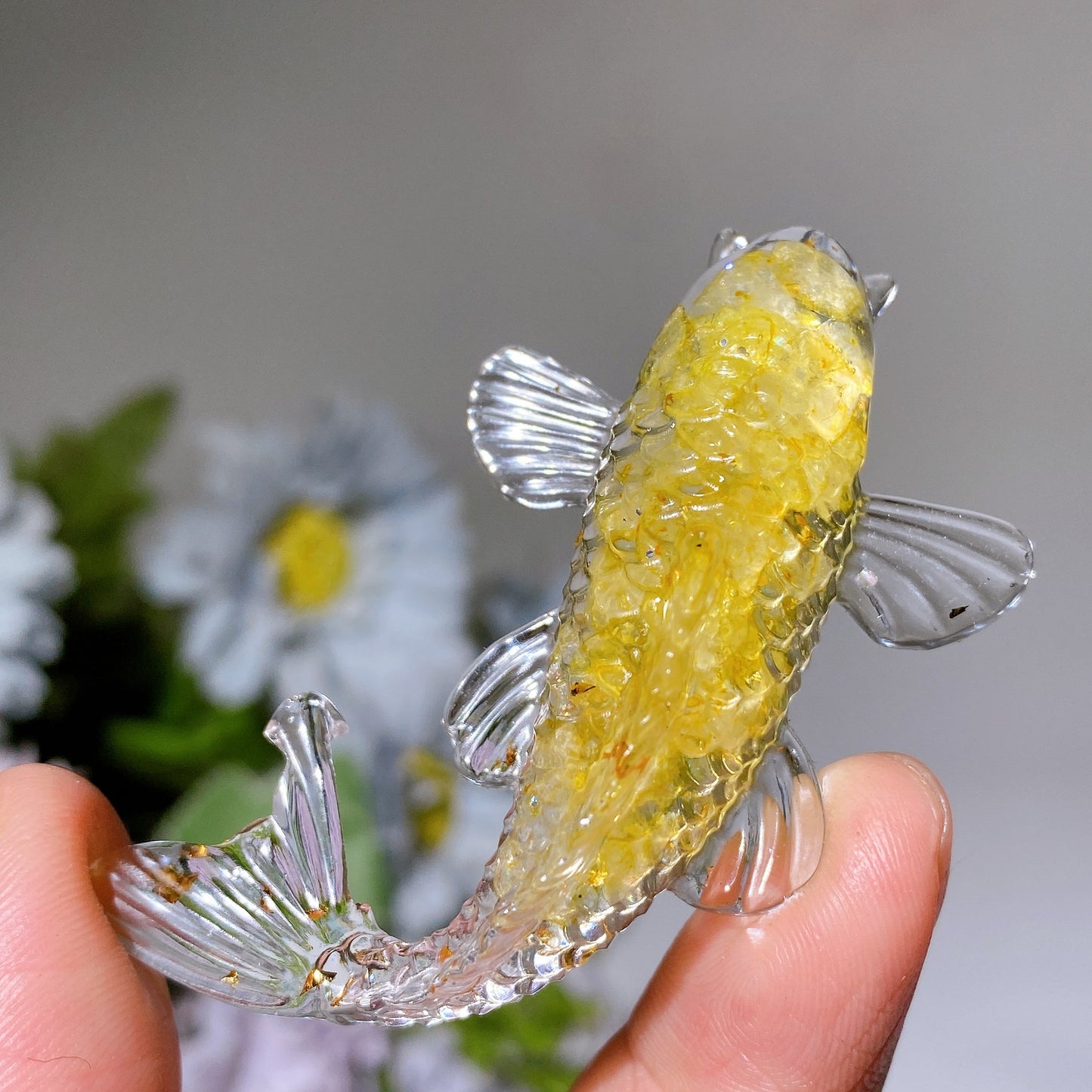Resin Fish Infused Crystal Chips Carving Crystal Healing Bulk Wholesale