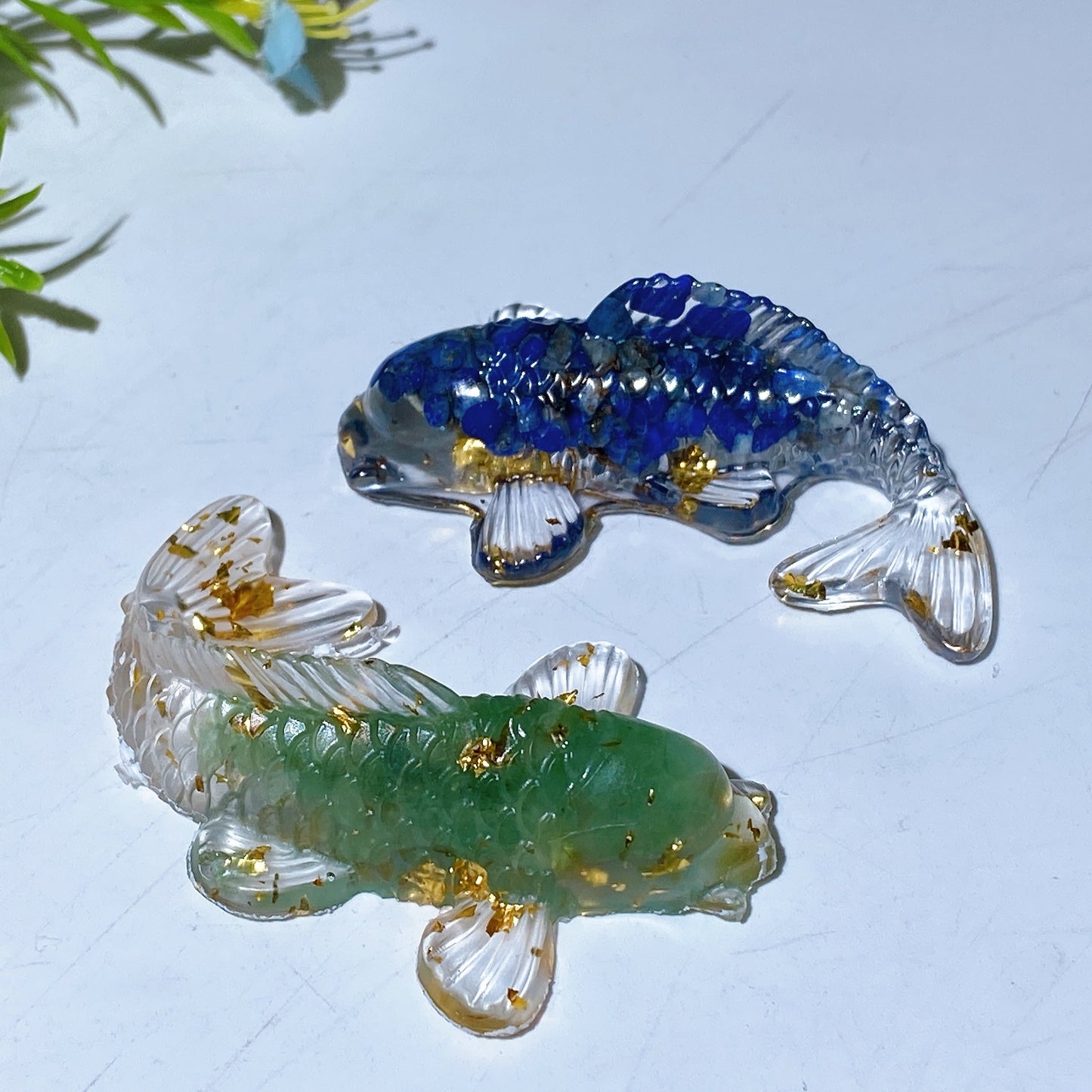 Resin Fish Infused Crystal Chips Carving Crystal Healing Bulk Wholesale