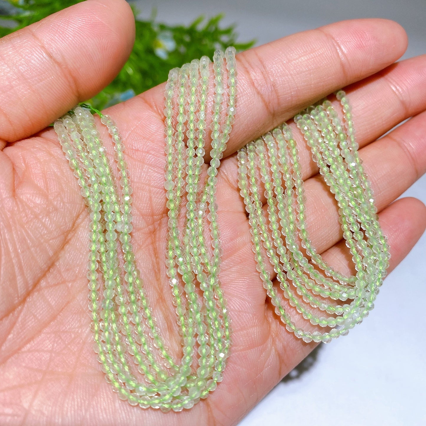 2mm Faceted Crystal Beads String Crystal Healing Bulk Wholesale