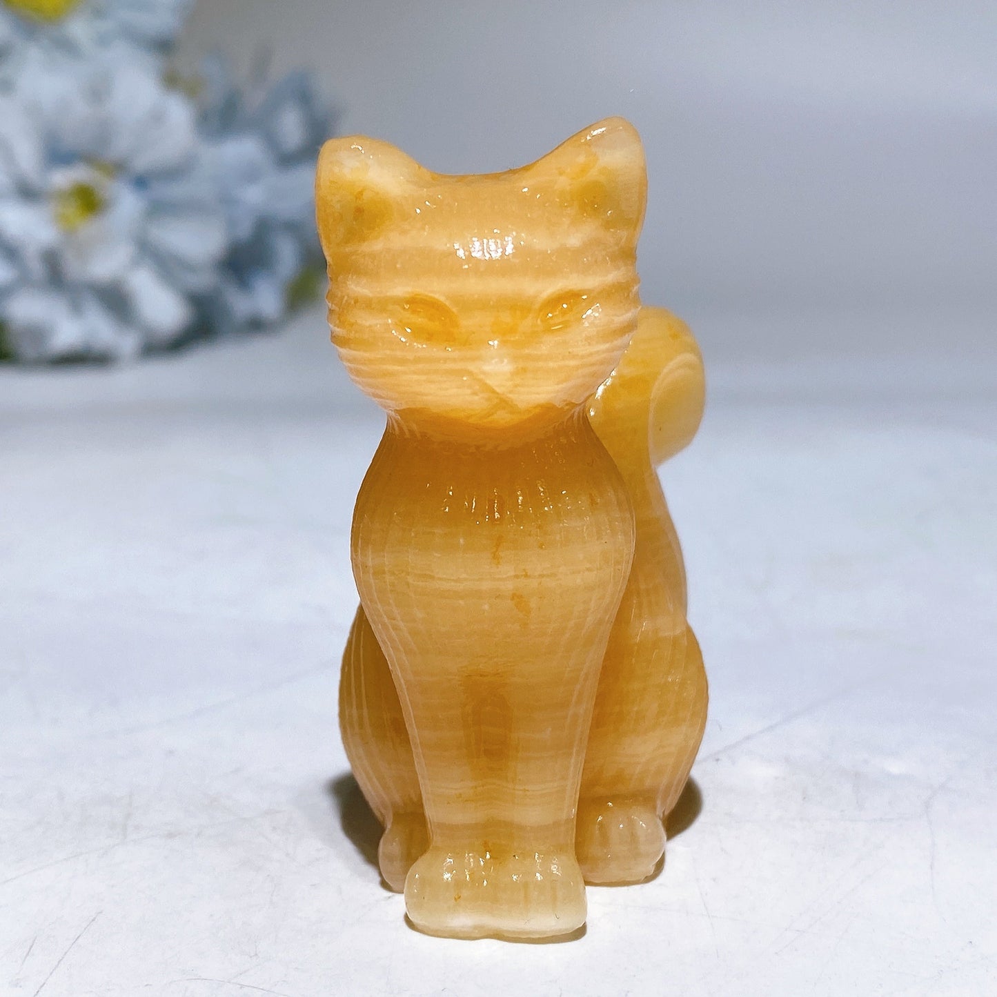 2.4" Crystal Cat Carving Crystal Healing Bulk Wholesale