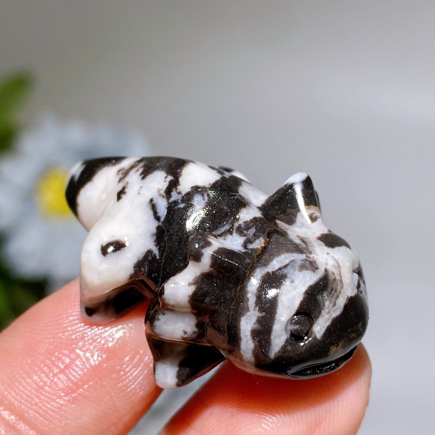 1.5" Zebra Jasper Salamander Carving Crystal Healing Bulk Wholesale
