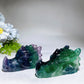 3.8"-4.0" Rainbow Fluorite Dragon Head Carving Crystal Healing Bulk Wholesale