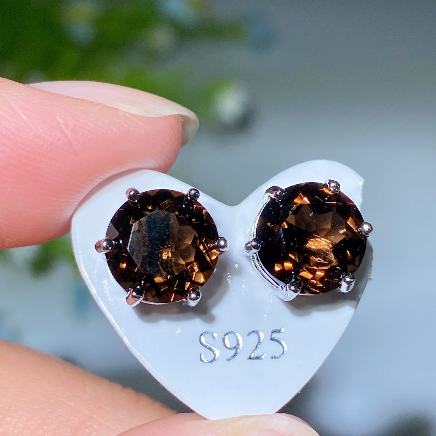 7-12mm Crystal Silver Ear Stud Earrings Crystal Healing Bulk Wholesale