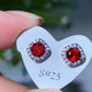 7-12mm Crystal Silver Ear Stud Earrings Crystal Healing Bulk Wholesale