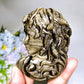 3.3" Silver Obsidian Golden Obsidian Medusa Carving Crystal Healing Bulk Wholesale