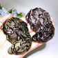 3.3" Silver Obsidian Golden Obsidian Medusa Carving Crystal Healing Bulk Wholesale