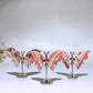 6cm Rhodochrosite Butterfly Wings Carving with Stand Crystal Healing Bulk Wholesale