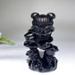3.1" Black Obsidian Nezha Carving Crystal Healing Bulk Wholesale