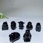 1.4" Black Obsidian Star Wars Carving Crystal Healing Bulk Wholesale