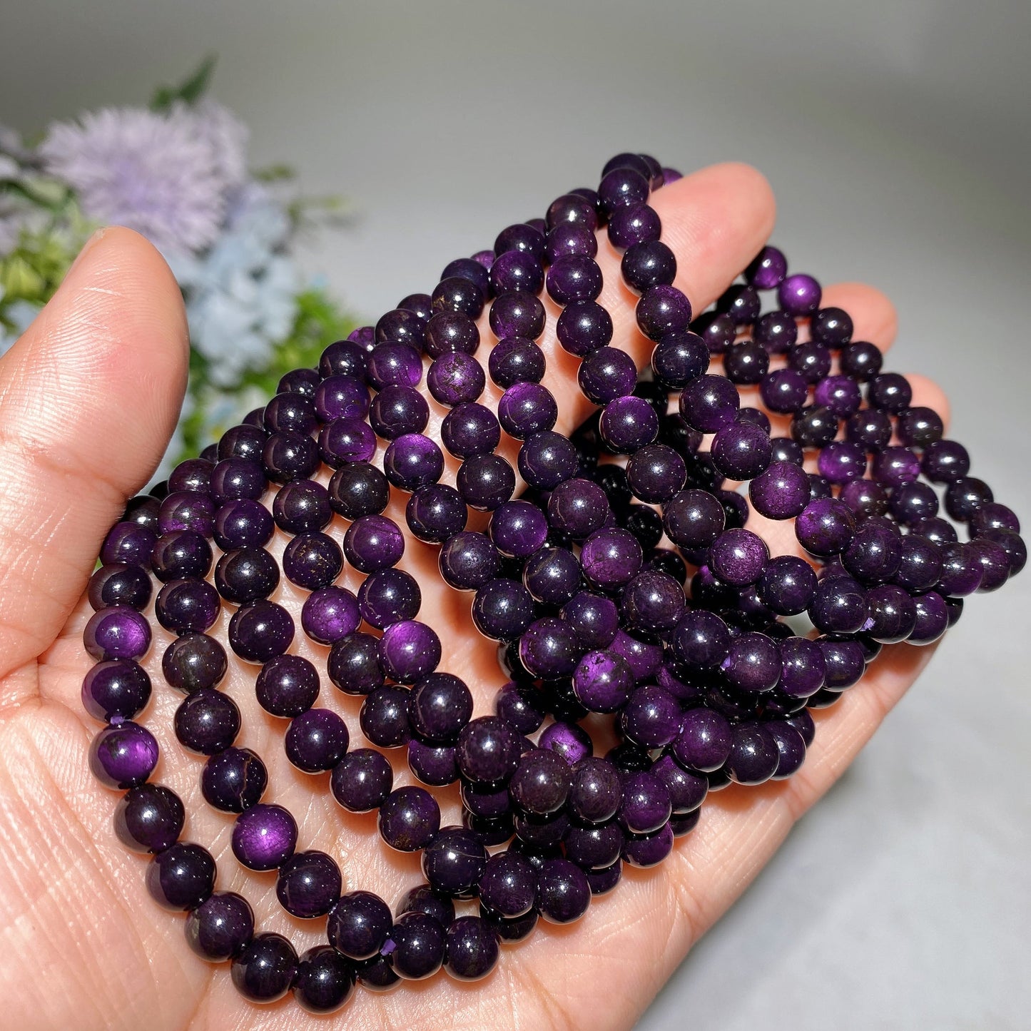6.8mm Purpurite Bracelet Crystal Healing Bulk Wholesale