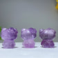 1.5" Amethyst Hello Kitty Carving Crystal Healing Bulk Wholesale