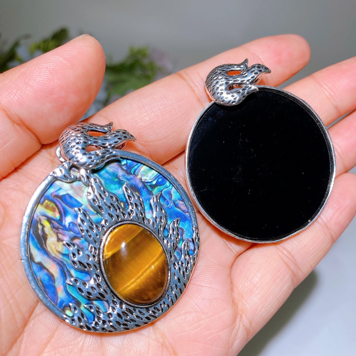 45mm Abalone Shell Pendant Crystal Healing Bulk Wholesale