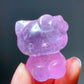 1.5" Amethyst Hello Kitty Carving Crystal Healing Bulk Wholesale