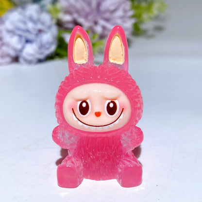 45mm Luminous Labubu Carving Crystal Heealing Bulk Wholesale