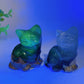 1.8"-2.1"  UV Reactive Volvanic Agate Turtle Elephant Cat Wolf Animal Carving Crystal Healing Bulk Wholesale