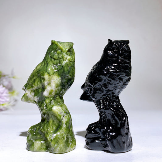 2.3" Crystal Owl Carving Crystal Healing Bulk Wholesale