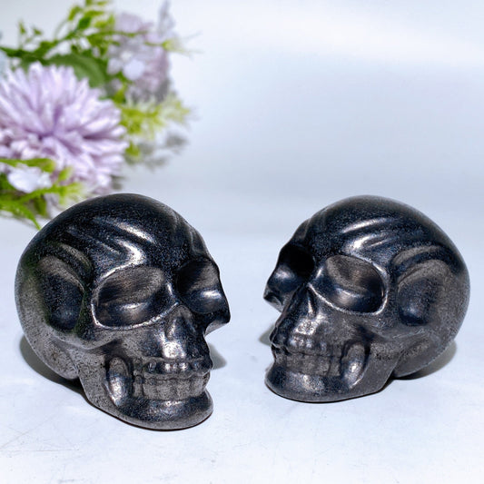 2.3" Schungite Skull Carving Crystal Healing Bulk Wholesale