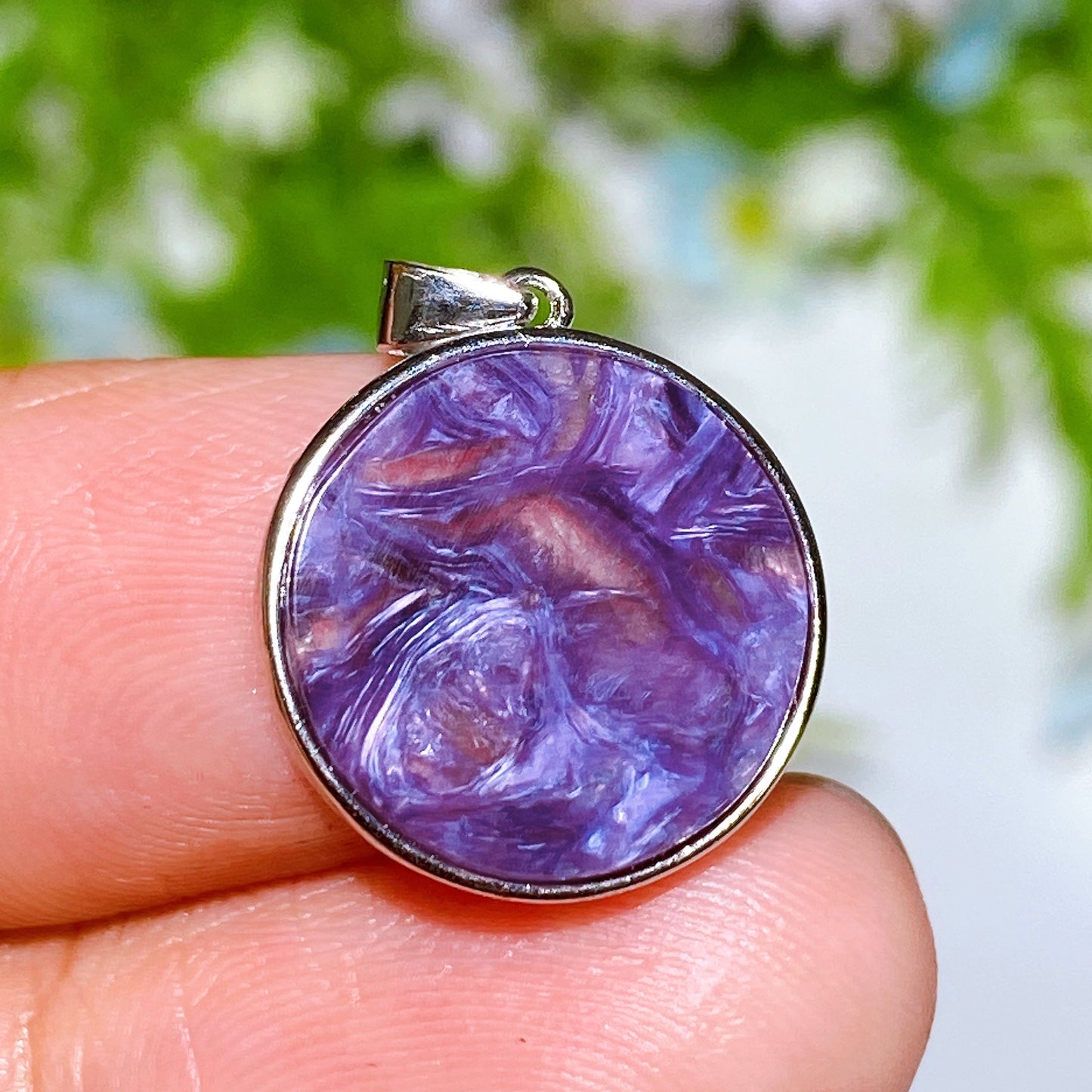 15mm Charoite Round Pendant Crystal Healing Bulk Wholesale