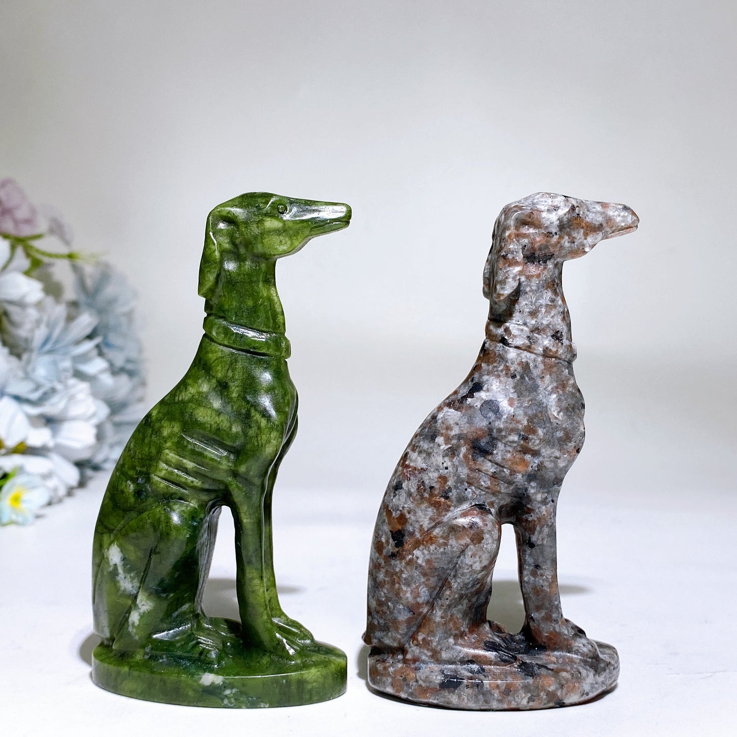 4.4" Crystal Dog Carving Crystal Healing Bulk Wholesale