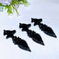 3.9“ Black Obsidian Broom Carving Crystal Healing Bulk Wholesale