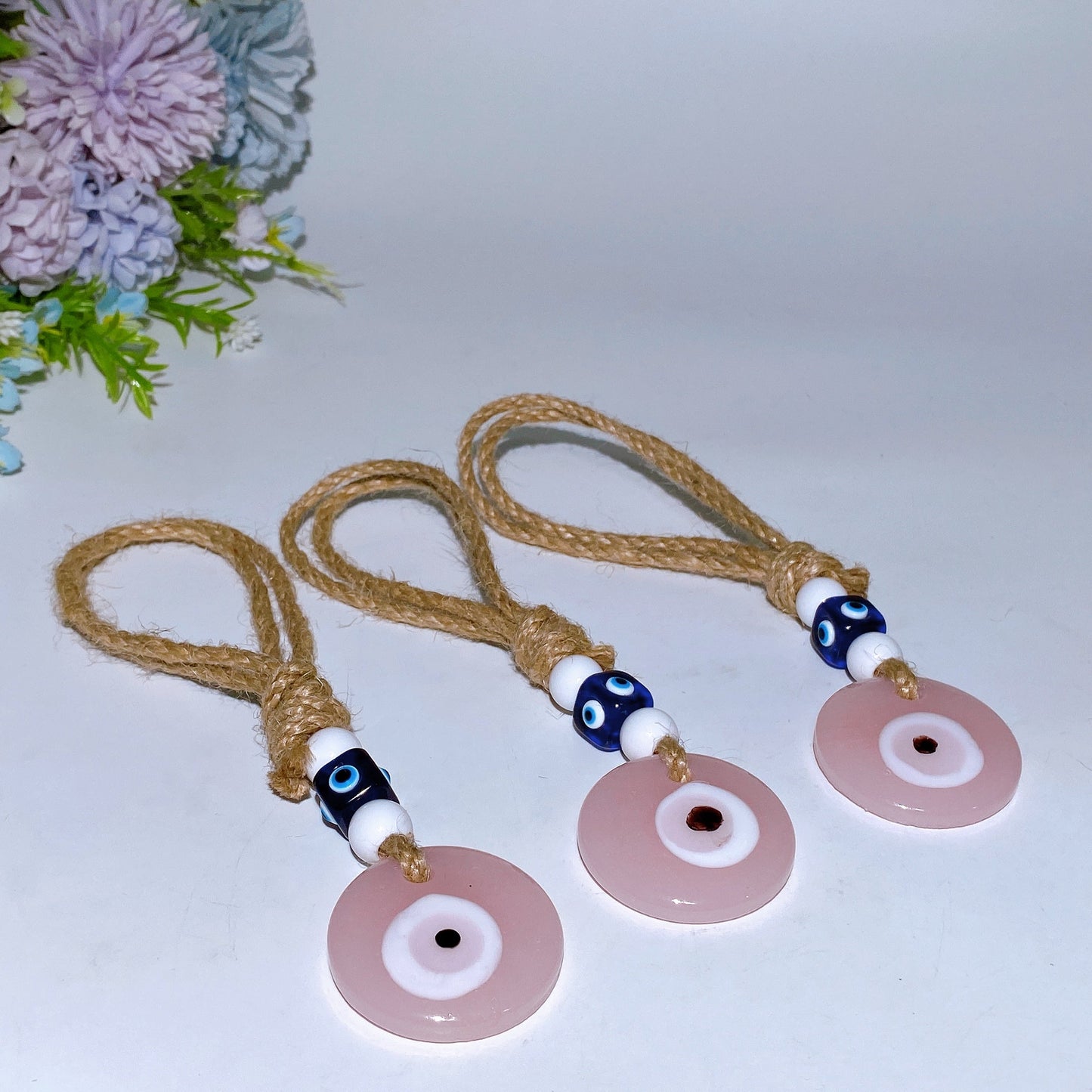 15cm Evil's Eye with Rope Hanging Ornament Crystal Healing Bulk Wholesale