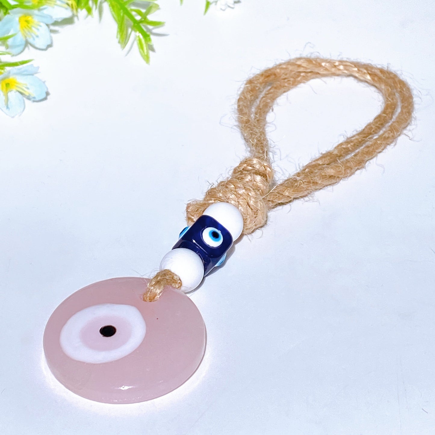 15cm Evil's Eye with Rope Hanging Ornament Crystal Healing Bulk Wholesale