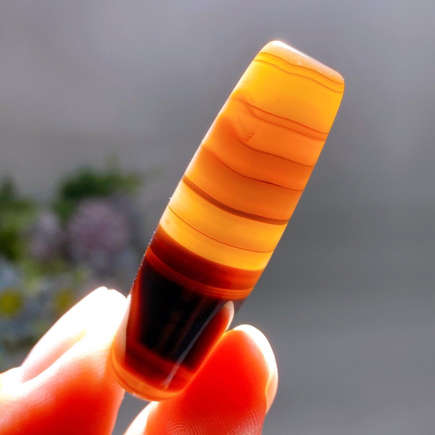 1.8"-2.0" Banded Agate Cylinder Pendant Crystal Healing Bulk Wholesale