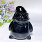 2.6"-4.0" Black Obsidian Oogie Boogie Carving Crystal Healing Bulk Wholesale