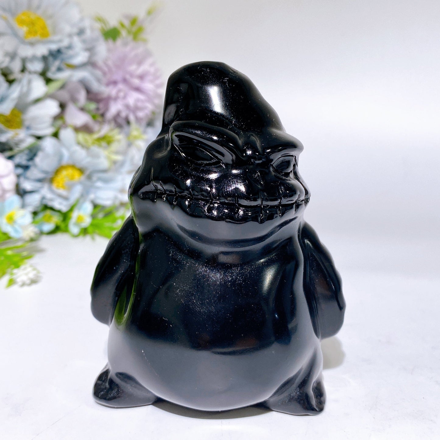 2.6"-4.0" Black Obsidian Oogie Boogie Carving Crystal Healing Bulk Wholesale