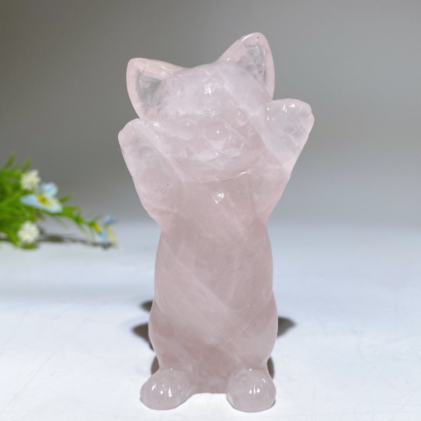 3.8" Crystal Cat Carving Crystal Healing Bulk Wholesale