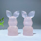 2.2" Rose Quartz Disney Piglet Carving Crystal Healing Bulk Wholesale