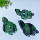 1.9"-2.2" UV Reactive Ruby In Zoisite Turtle Carving Crystal Healing Bulk Wholesale