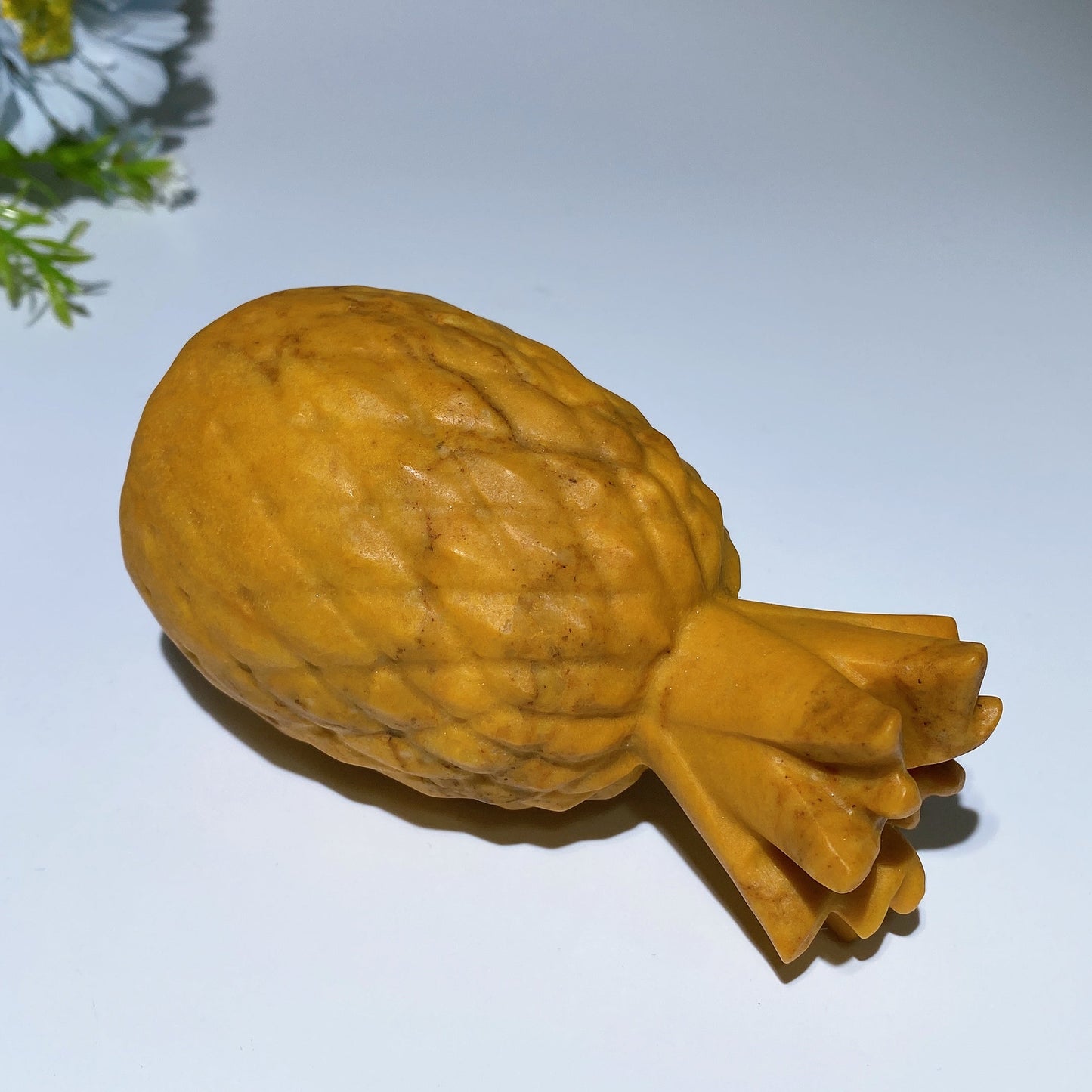 4.4" Yellow Jade Pineapple Carving Crystal Healing Bulk Wholesale
