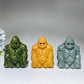 3.2" Serpentine Yellow Jade Gorilla Carving Crystal Healing Bulk Wholesale