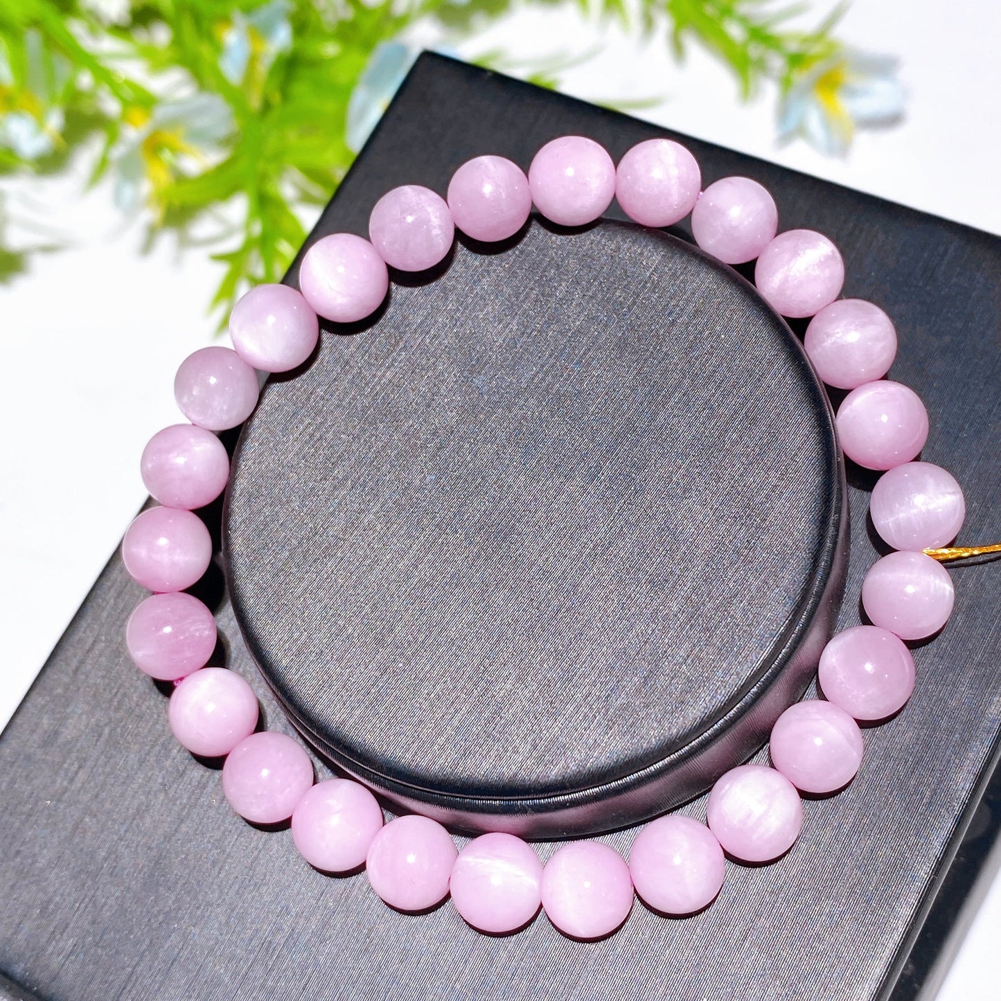 7mm UV Reactive Kunzite Bracelet Crystal Healing Bulk Wholesale