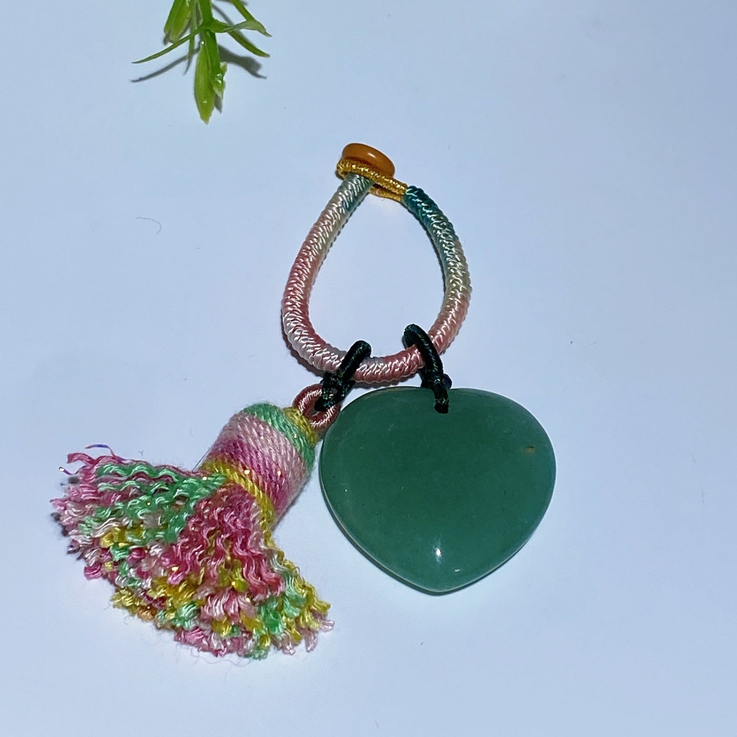 Crystal Heart with Rope Tassels Key Chain Crystal Healing Bulk Wholesale