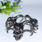 Metal Three-Goat Skulls Stand Crystal Healing Bulk Wholesale