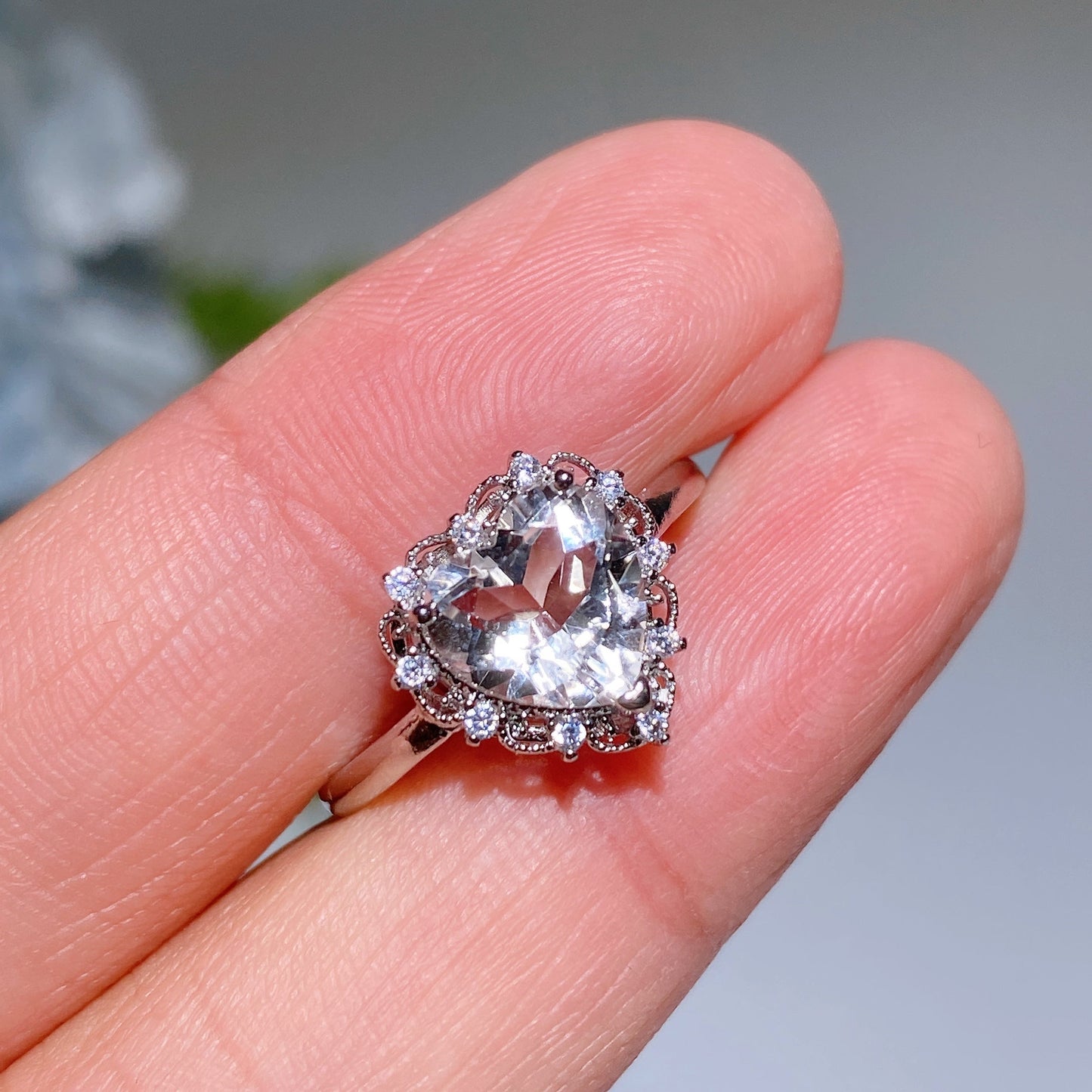 Cooper Plated Silver Ring Crystal Healing Bulk Wholesale