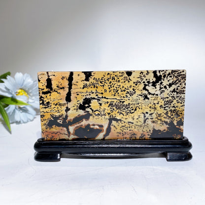 12cm 22cm Picture Jasper Rectangle Slab with Stand Free Form Crystal Healing Bulk Wholesale